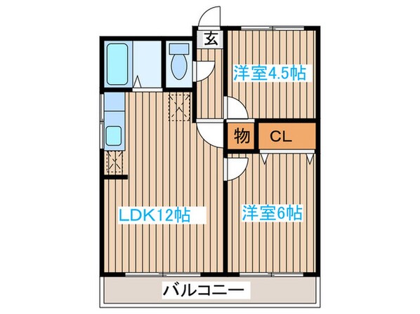 シャルムＥＮＤＯの物件間取画像